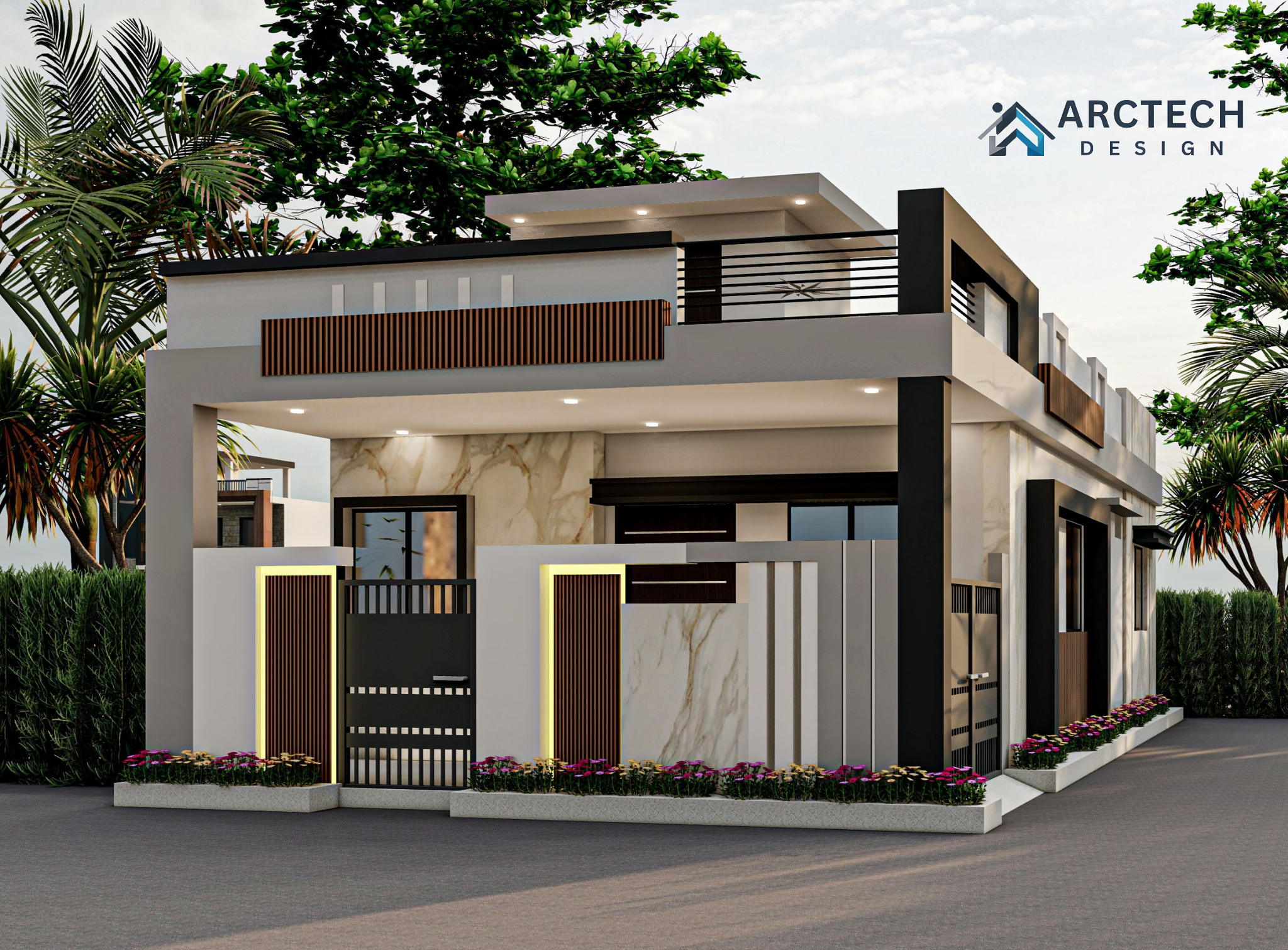 3D Elevation & 2D Material Details